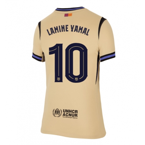 Billige Fotballdrakt Barcelona Lamine Yamal #10 Replika Bortedrakt Dame 2025-26 Kortermet Billige Fotballdrakt Barcelona Lamine Yamal #10 Replika Bortedrakt Dame 2025-26 Kortermet
